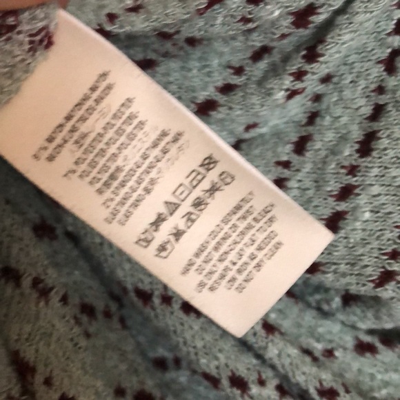 Free People Green Striped Drape Back Sweater  Open Back Hacci Top - Picture 11 of 15